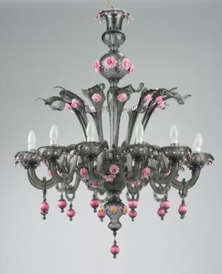 A twelve-flame chandelier, Murano, 20th century - Secese a umění 20. století