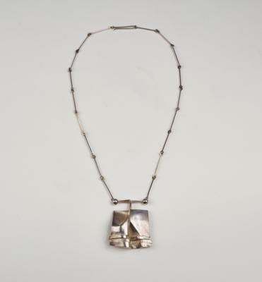 Björn Weckström (born in 1935), sterling silver pendant with chain, Lapponia, Finland, 1971 - Jugendstil e arte applicata del XX secolo