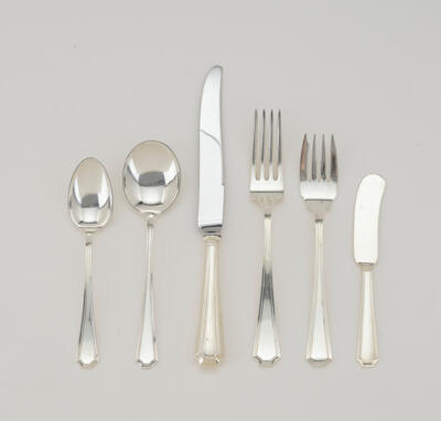 A 37-piece sterling silver cutlery set, Gorham, Providence, c. 1950/60 - Jugendstil and 20th Century Arts and Crafts