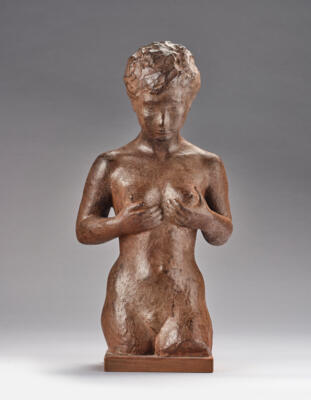 Anker Hoffmann (Denmark, 1904-85), a bronze figure of a female nude ("Nina"), 1953 - Jugendstil e arte applicata del XX secolo