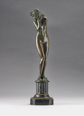 Claire Jeanne Roberte Colinet (Frankreich, 1880-1950), Bronzeobjekt einer Frauenfigur: "Darling", Paris, um 1920/30 - Jugendstil & Angewandte Kunst des 20. Jahrhunderts