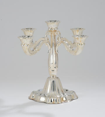 A silver candelabrum, Alexander Sturm, Vienna c. 1955 - Jugendstil e arte applicata del XX secolo