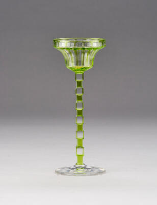 A liqueur glass, attributed to Otto Prutscher, designed in around 1907, Meyr’s Neffe, Adolf, merchant-employer E. Bakalowits, Söhne, Vienna - Jugendstil e arte applicata del XX secolo