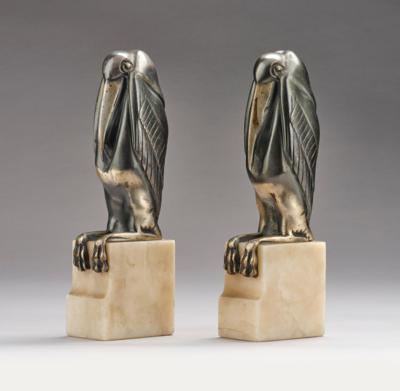 Marcel-André Bouraine (18886-1948), two bookends in the shape of marabous, France, c. 1930 - Jugendstil and 20th Century Arts and Crafts