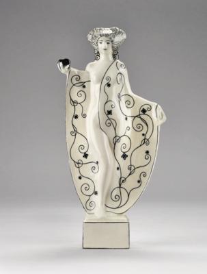 Michael Powolny, Dame mit Herz ("Phryne"), WK-Modellnummer: 243, Entwurf: um 1910, Ausführung: Wiener Keramik, bis 1912 - Jugendstil & Angewandte Kunst des 20. Jahrhunderts