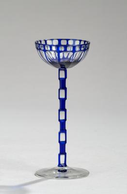 Otto Prutscher, a liqueur glass, designed in c. 1907, executed by Meyr’s Neffe, Adolf, published by E. Bakalowits Söhne, Vienna - Jugendstil and 20th Century Arts and Crafts