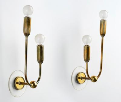 Paar Wandlampen, im Stil von Josef Hoffmann und der Wiener Werkstätte, um 1925 - Jugendstil & Angewandte Kunst des 20. Jahrhunderts