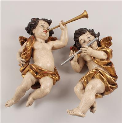 Zwei musizierende Engel, - Antiques