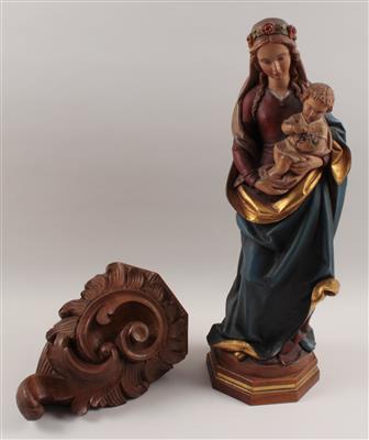 Madonna mit Kind, - Antiques