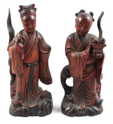 2 Assistenzfiguren, - Antiquitäten