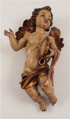 Engel mit Tamburin, - Antiquitäten