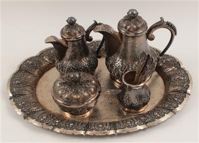 Tee- und Kaffeegarnitur, - Antiquitäten