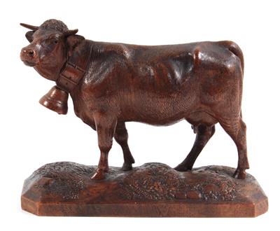 Kuh mit großer Kuhglocke, - Antiquitäten