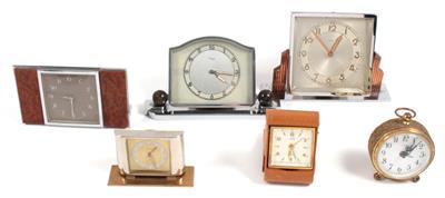 Konvolut aus sechs Tischuhren - Antiquitäten - Schwerpunkt Uhren