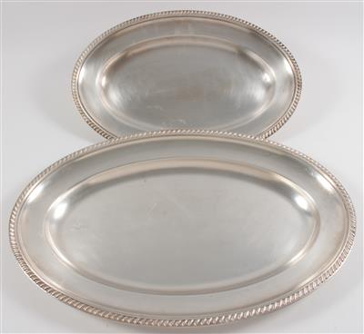 2 ovale Platten, - Antiques