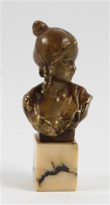 Ferdinand Doblinger, Kleine Mädchenbüste, - Antiquitäten