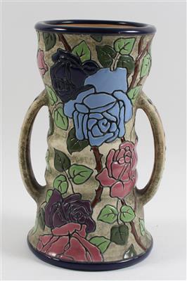 Jugendstil-Henkelvase, - Antiquitäten