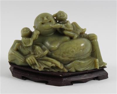 Buddha mit zwei Kindern, - Antiquitäten