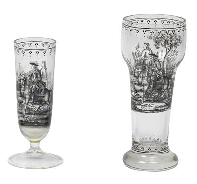 Paßglas und Pokal, - Antiquitäten