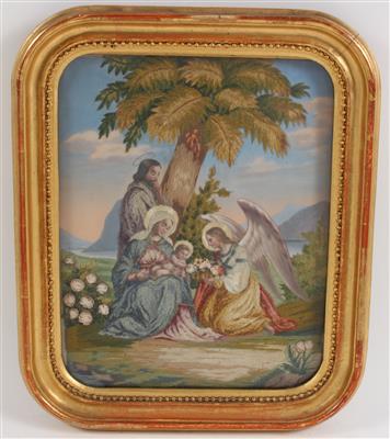 Heilige Familie mit Schutzengel, - Antiques