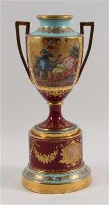 Sockelvase mit Henkeln, - Antiquariato