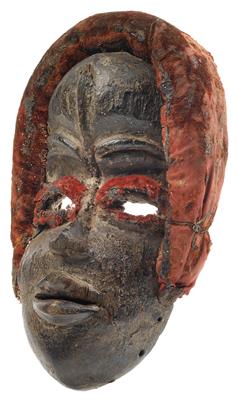 Dan, Elfenbeinküste, Liberia: Eine ungewöhnliche Gesichtsoder Passeport-Maske vom Typ 'Deangle'. - Antiquitäten
