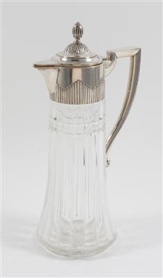 Wiener Glas Silber Karaffe, - Antiquitäten