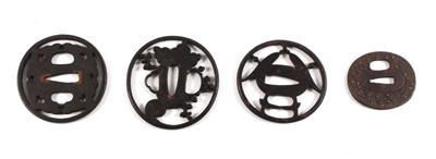 Vier tsuba (Schwertstichblätter) - Antiques