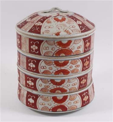 Viergeschossiger Speisebehälter mit Deckel(jubako) - Antiquitäten