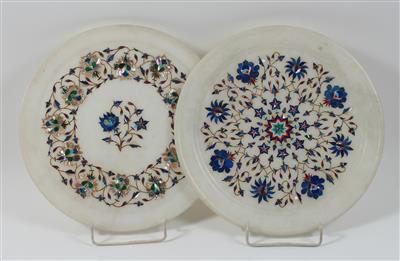 2 Pietra Dura Platten - Antiques