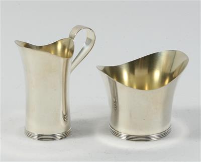 Schwedischer Silber Gießer und Zuckerschale, - Antiques