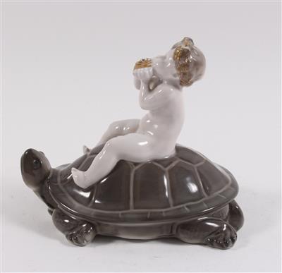 Ferdinand Liebermann(1883- 1941) Junger Pan auf Schildkröte, - Antiquitäten