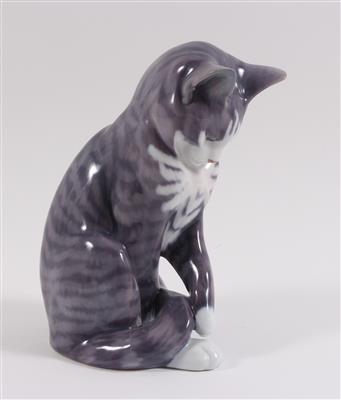 Sitzende Katze, - Antiquariato