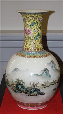 Famille rose Vase - Antiquitäten