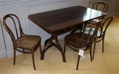 Tisch und vier Stühle, - Antiquariato
