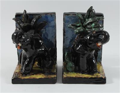 1 Paar Elefanten-Buchstützen - Summer-auction