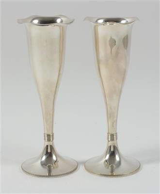 2 Budapester Silber Vasen, - Letní aukce