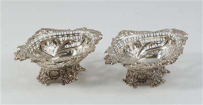 2 Londoner Silber Körbchen, - Sommerauktion - Antiquitäten