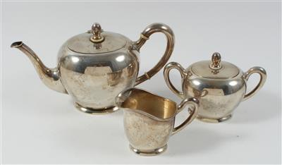 Dreiteiliges Teeservice, - Sommerauktion - Antiquitäten
