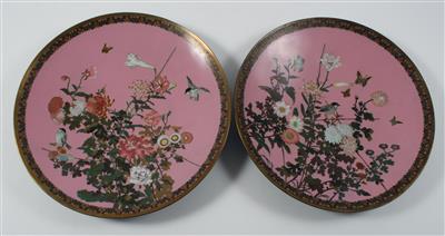1 Paar Cloisonné Teller - Sommerauktion - Antiquitäten
