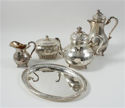 Deutsche Tee- und Kaffeegarnitur, - Sommerauktion - Antiquitäten