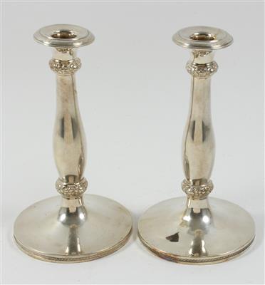 Paar Silber Kerzenleuchter von 1834, - Sommerauktion - Antiquitäten