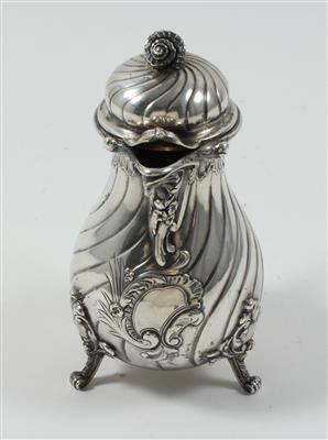 Deutsche Silber Mokkakanne, - Summer-auction