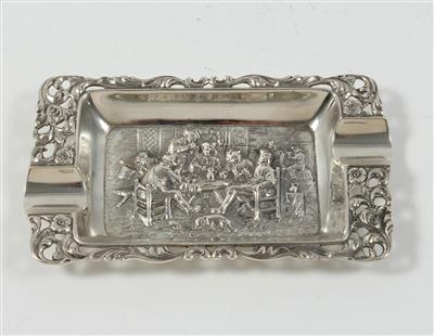 Holländischer Silber Ascher, - Sommerauktion - Antiquitäten