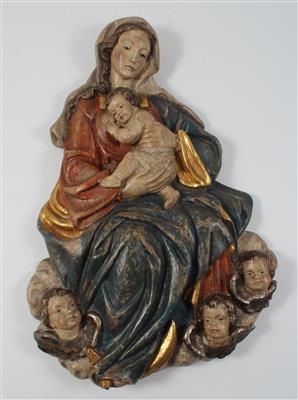 Madonna mit Kind, Relief, - Sommerauktion - Antiquitäten