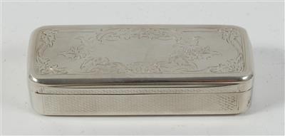 Wiener Silber Deckeldose mit Innenvergoldung von 1861, - Asta estiva