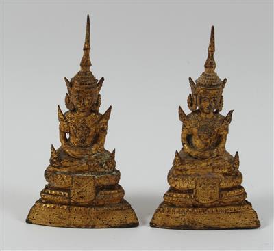 2 kleine Buddhas, - Starožitnosti