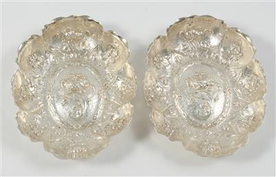 Paar Londoner Silber Schale, - Antiques