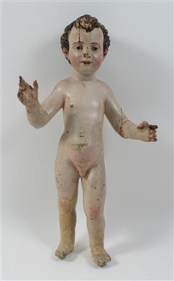 Stehendes Jesuskind, Skulptur Holz, Italien 19. Jh., - Antiques