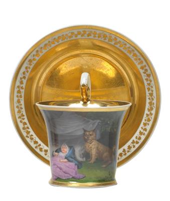 Laurenz Herr- Tasse mit Untertasse, - Weißes Gold – Erlesenes aus Porzellan